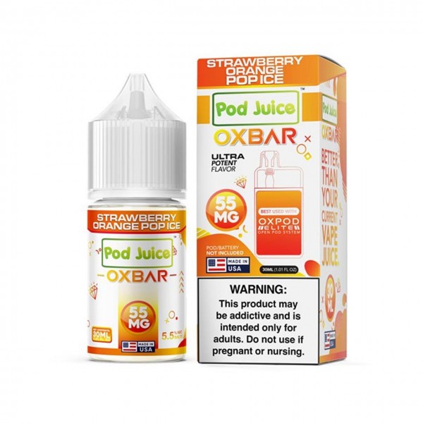 OXBAR x Pod Juice Salts - Strawberry Orange Pop Ic...