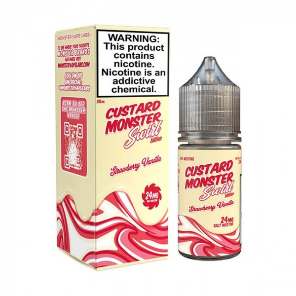 Custard Monster Swirl Salts - Strawberry Vanilla