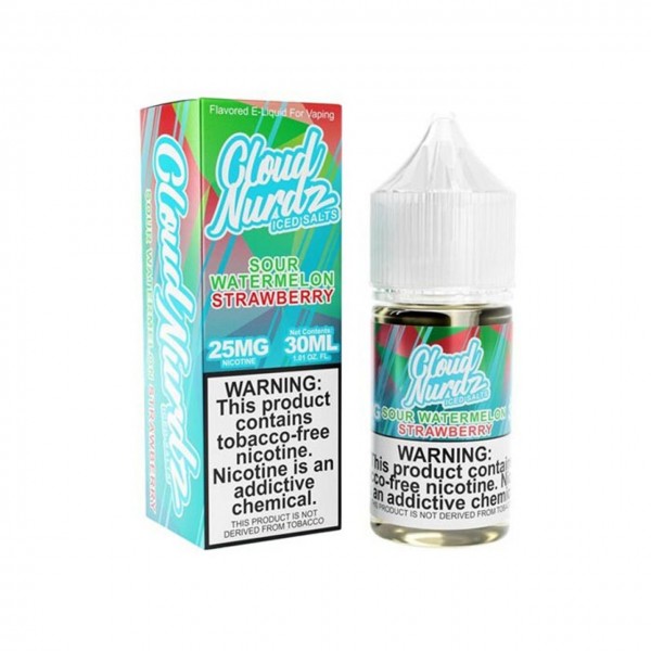 Cloud Nurdz ICED Salts - Sour Watermelon Strawberr...